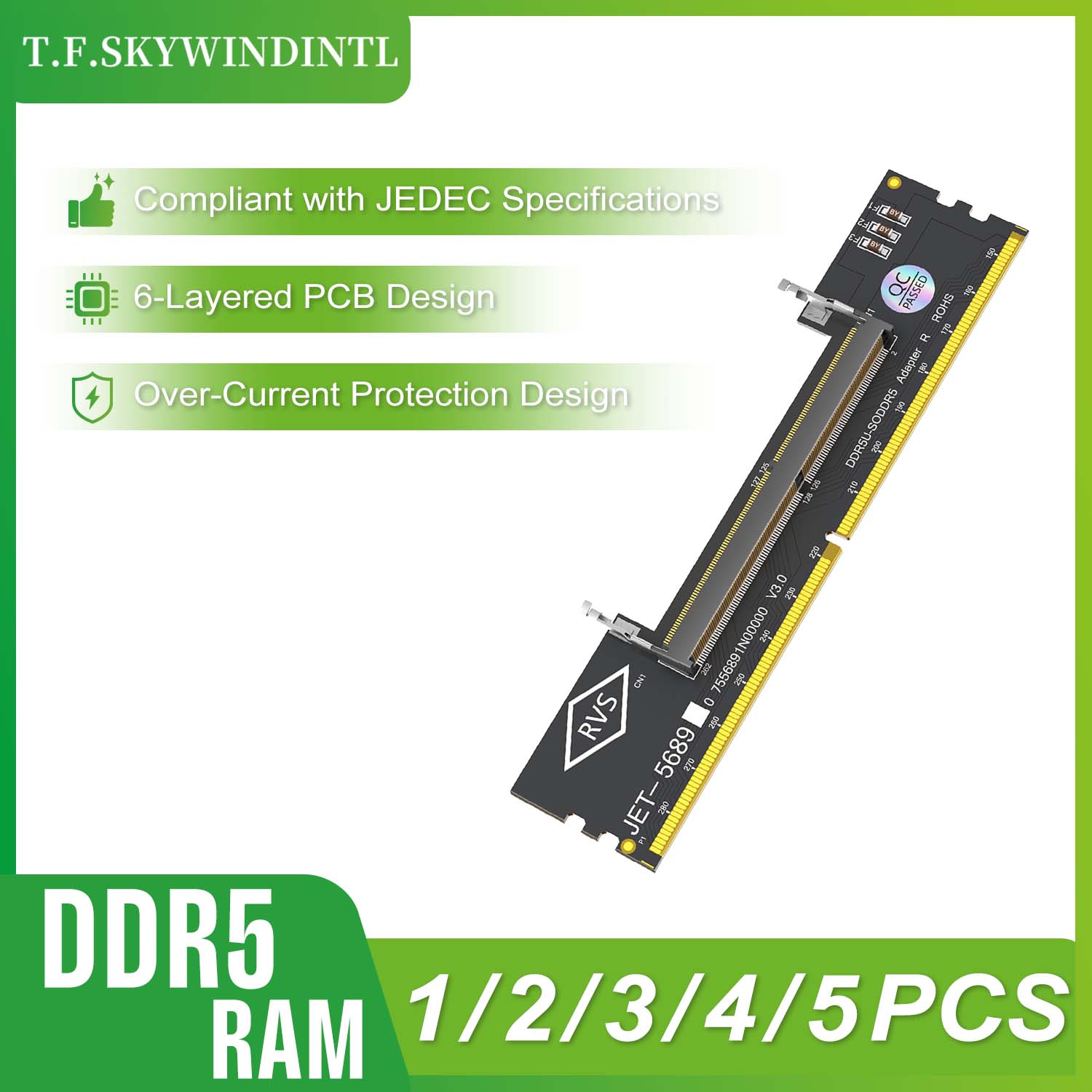 1/2/3/4/5PCS DDR5 Memory Modul - đánh giá và giá Ddr5 Laptop Ram